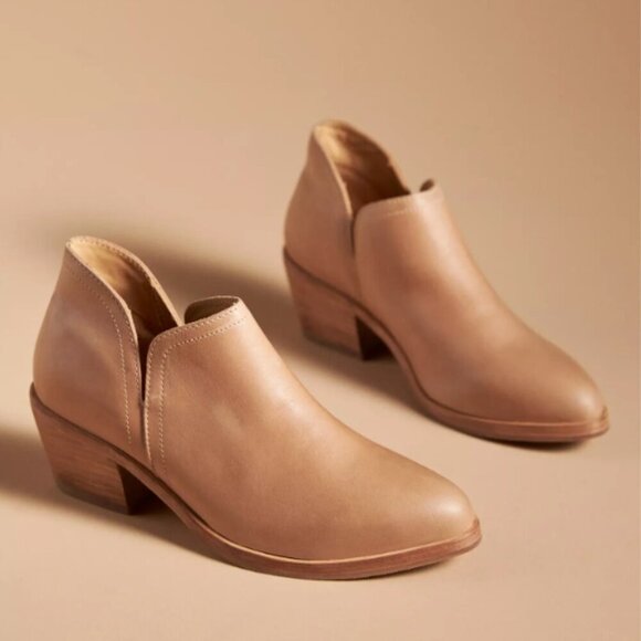 Nisolo Mia Everyday Tan Leather Ankle Western Boho Boots Pointed Toe Size 10
